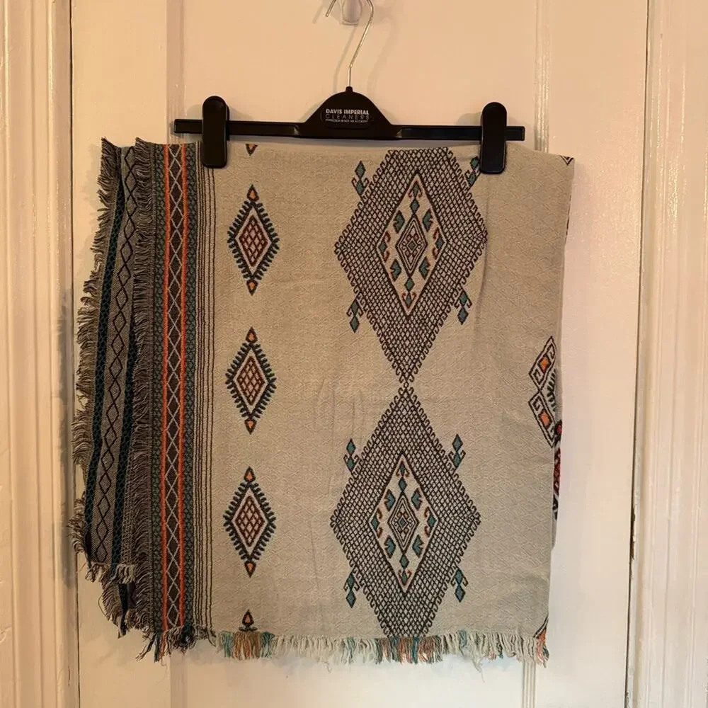 Zara Teal Bohemian Blanket Scarf